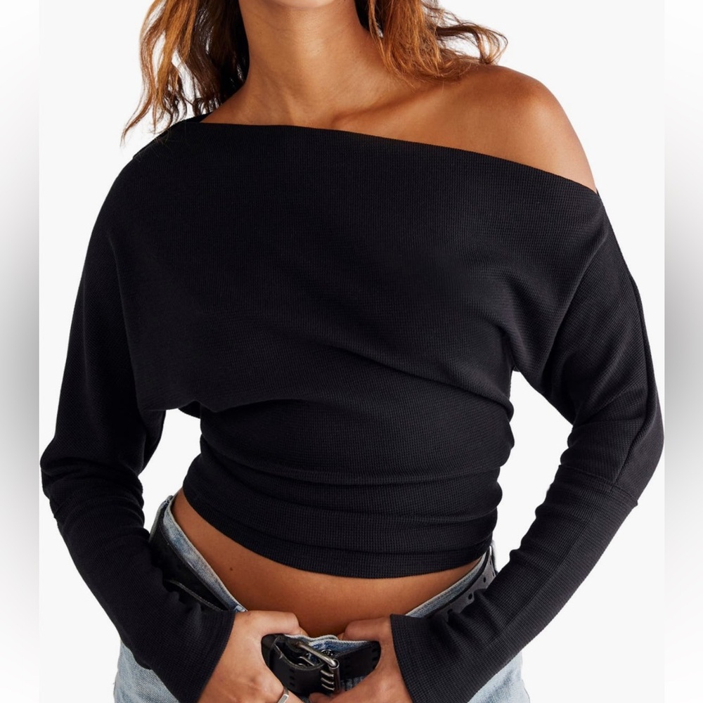 Free People Fuji Off-Shoulder Thermal Top - Picture 4 of 5